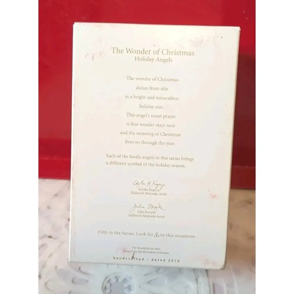 Hallmark Keepsake The Wonder of Christmas Holiday Angels #5 Ornament 2010 NEW